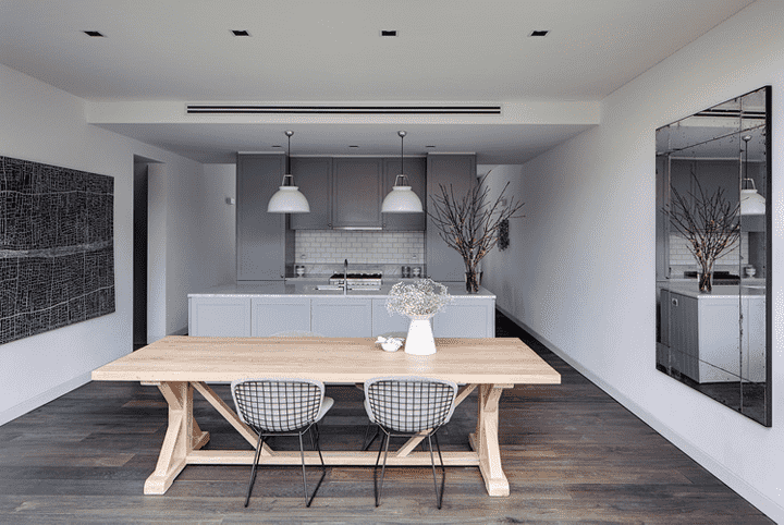 79ideas dining area with the kitchen Clean and Elegant Sidney House