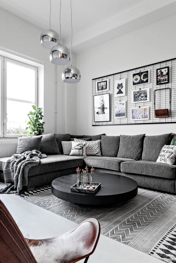 circular black wooden low profile coffee table Modern Coffee Table: 25 Best Designs and Ideas for Your Living Room