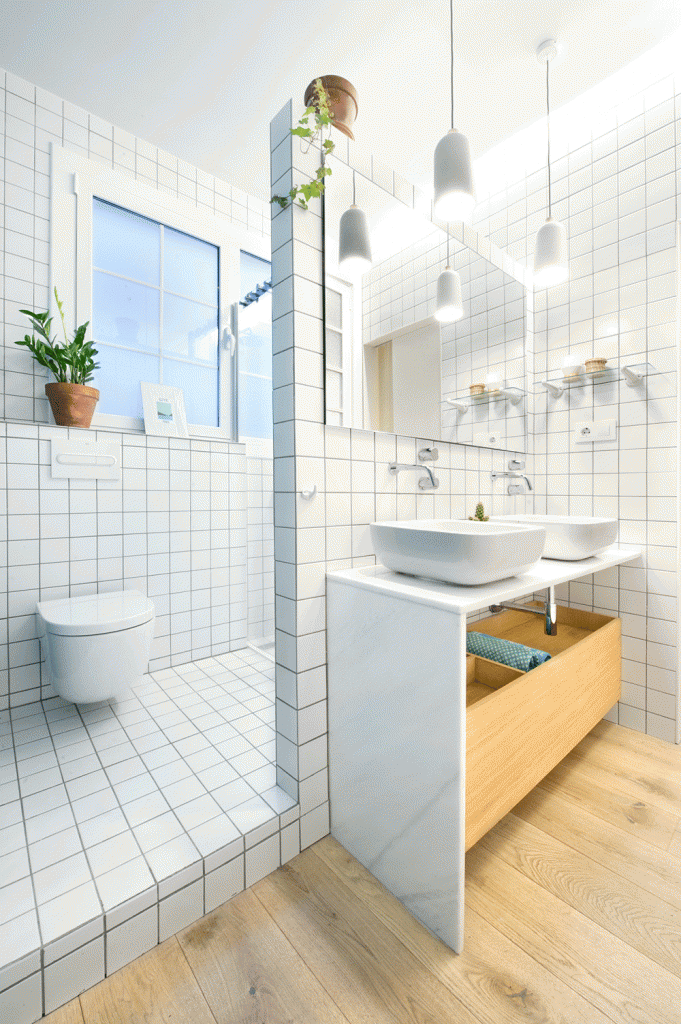 SJ 05 681x1024 16 Small Bathroom Remodel Ideas That Will Help You to Save Space