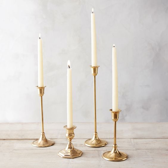 antiqued bras candle holders 50+ Most Beautiful Candlesticks You Can Buy Right Now