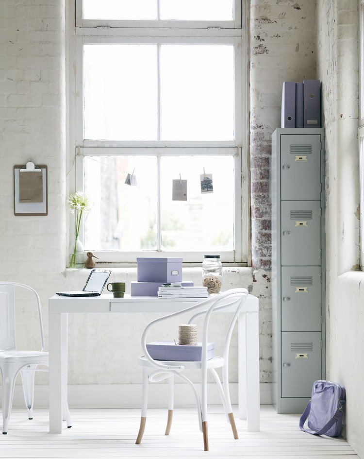 industrial style home workplace Home Office: How To Create A Scandinavian Feeling