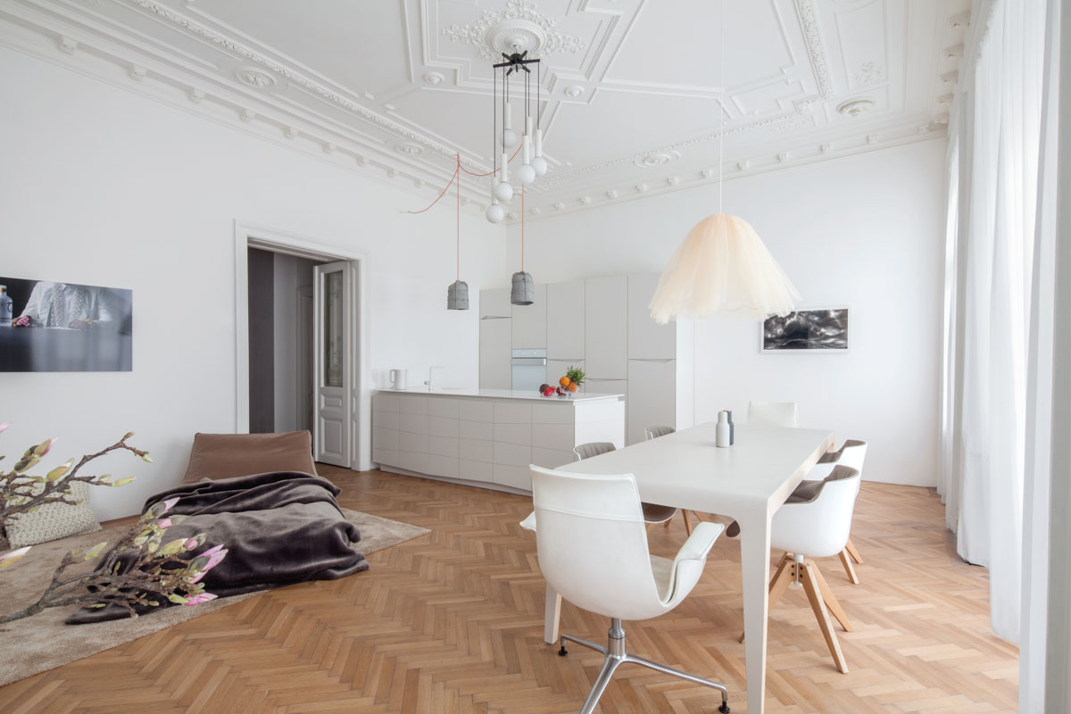 viennese apartment by studio destilat 4 Modern Renovation Of A Classic Apartment in Viennese