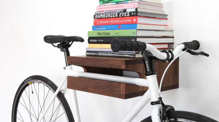 elegant wooden shelf Bike Storage Ideas: 30 Creative Ways of Storing Bike Inside your Home