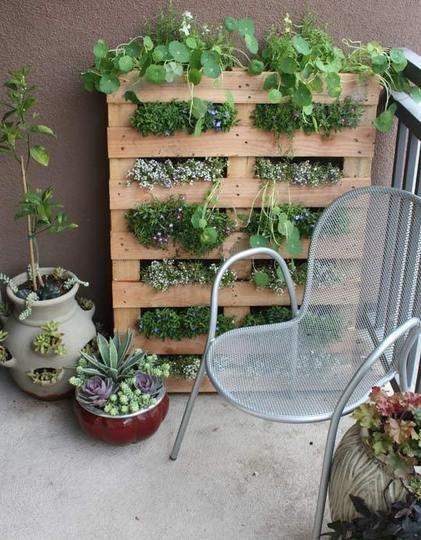 tiny balcony pallet garden 25 Indoor Garden Ideas