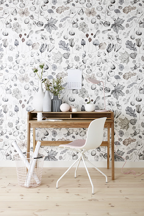patterned wallpaper Creating Inspiring Workspace
