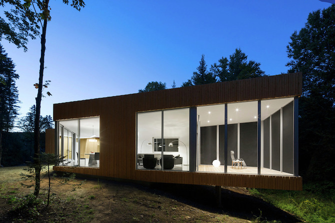 a minimal wooden house reflects the flow of the river 11 A Minimal Wooden House Reflects The Flow Of The River
