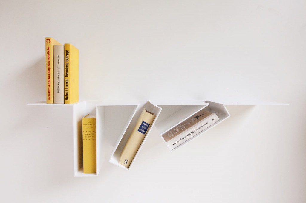 oblique bookshelf by filip janssens 1 1024x682 Oblique Bookshelf By Filip Janssens
