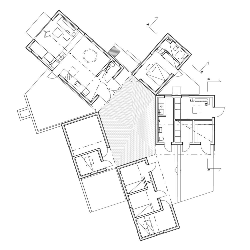 1 building was split into 5 to create a courtyard for a family 17 1 Building Was Split Into 5 To Create a Courtyard For a Family
