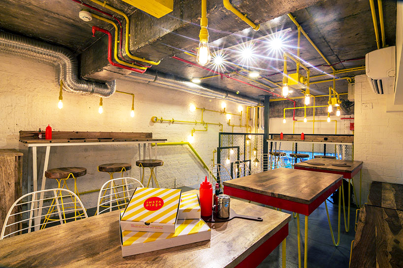 Industrial Style Was Used To Design This Pizza Restaurant In New Delhi