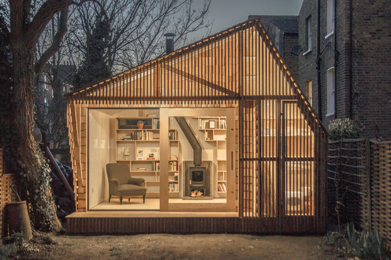 this tiny shed was designed as a workspace for a writer 1 This Tiny Shed was Designed as a Workspace for a Writer