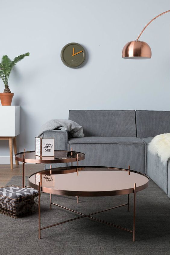 copper minimalist coffee table Modern Coffee Table: 25 Best Designs and Ideas for Your Living Room