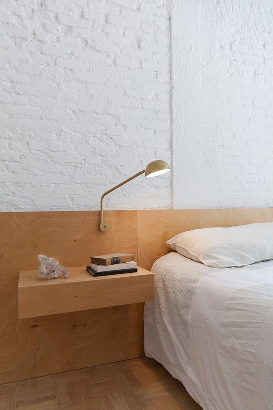 plywood headboard Bedroom Improvements On A Budget