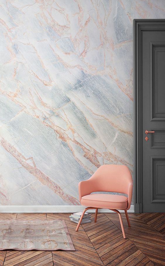 faux marble wallpaper 8 Low Cost Ideas for Creating a Unique Home Interior