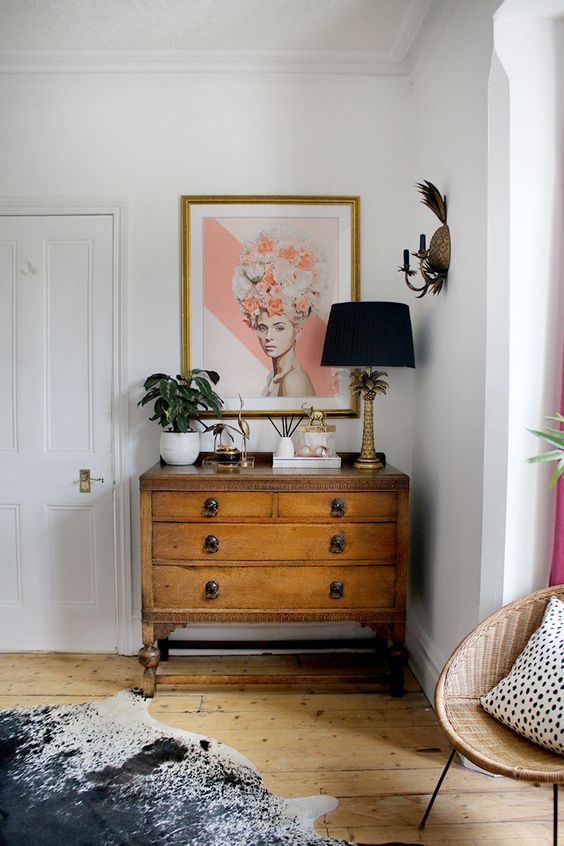 vintage chest of drawers 8 Low Cost Ideas for Creating a Unique Home Interior