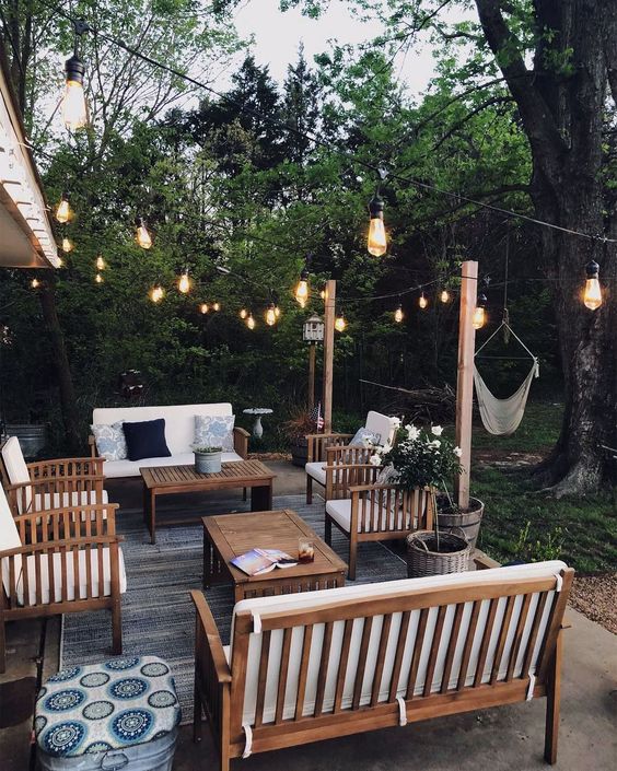 Trendy garden lighting patio