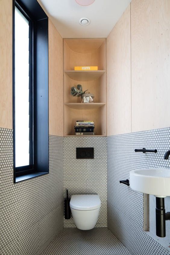acute house oof architecture photo by nic granleese 16 Small Bathroom Remodel Ideas That Will Help You to Save Space