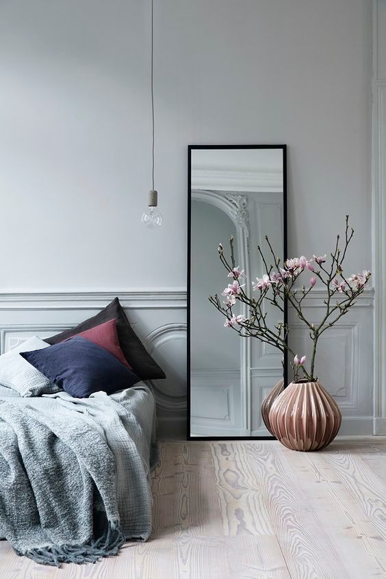 minimalist mirror How to Make the Most of High Ceilings