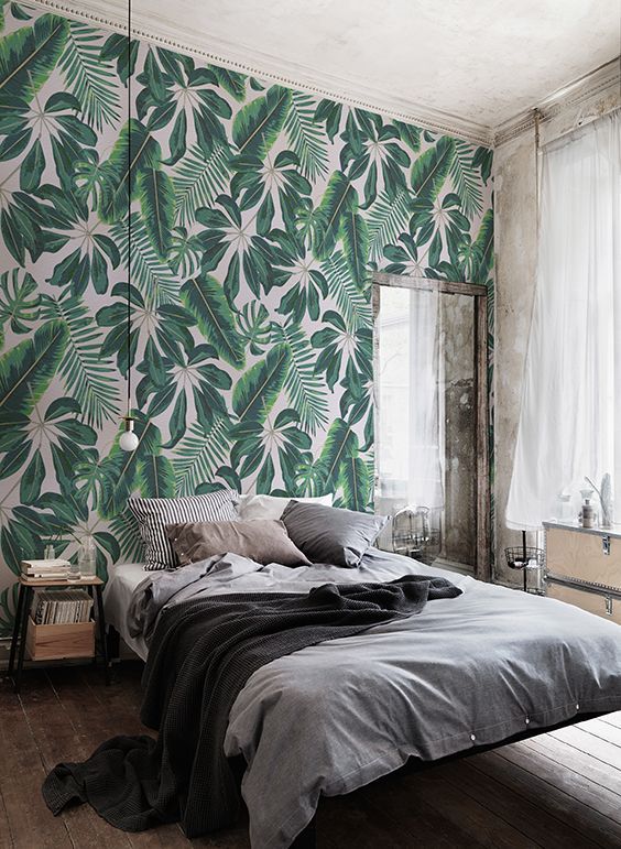 tropical patterned bedroom Wall Accent Ideas to Spice up Your Interior Design