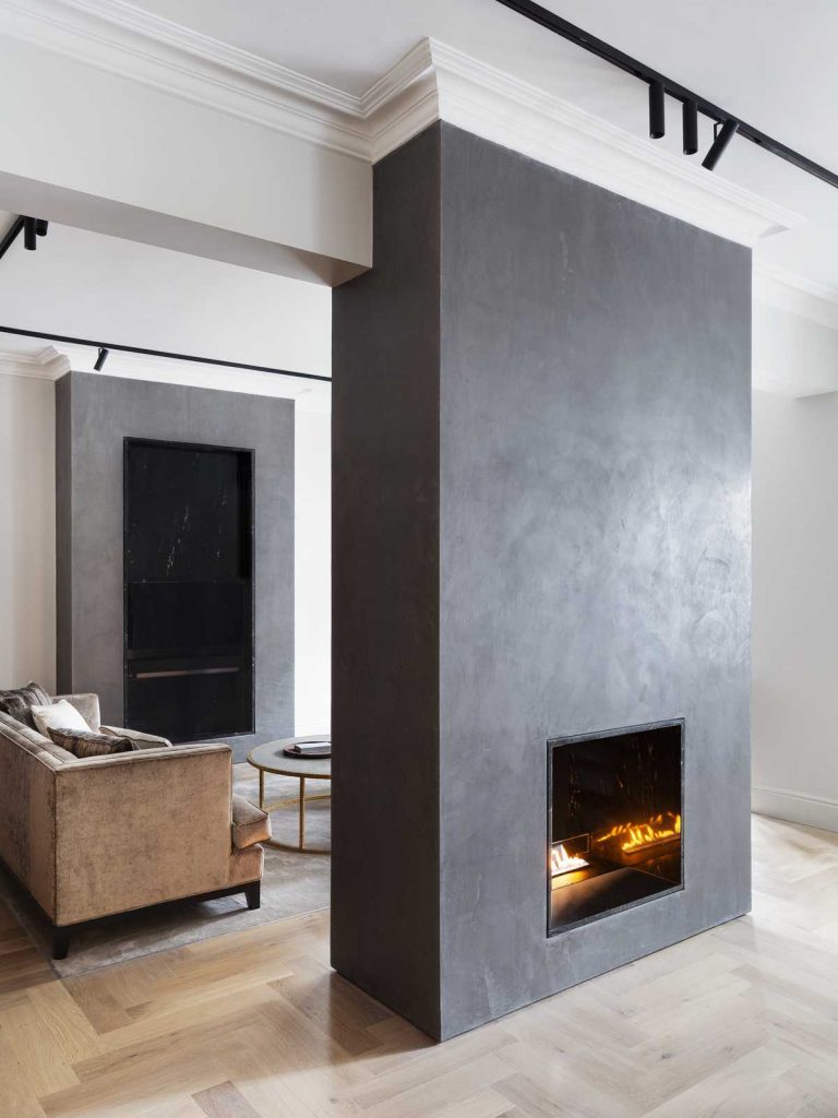 A historic chimney breast