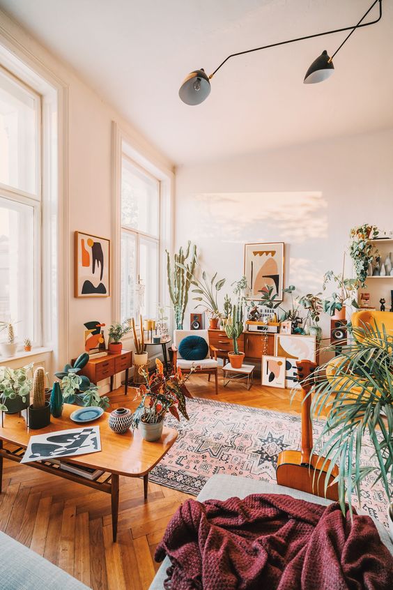 Bohemian style living room