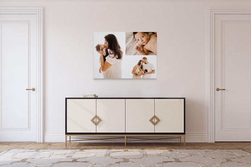 Canvas Pop Collage print living room