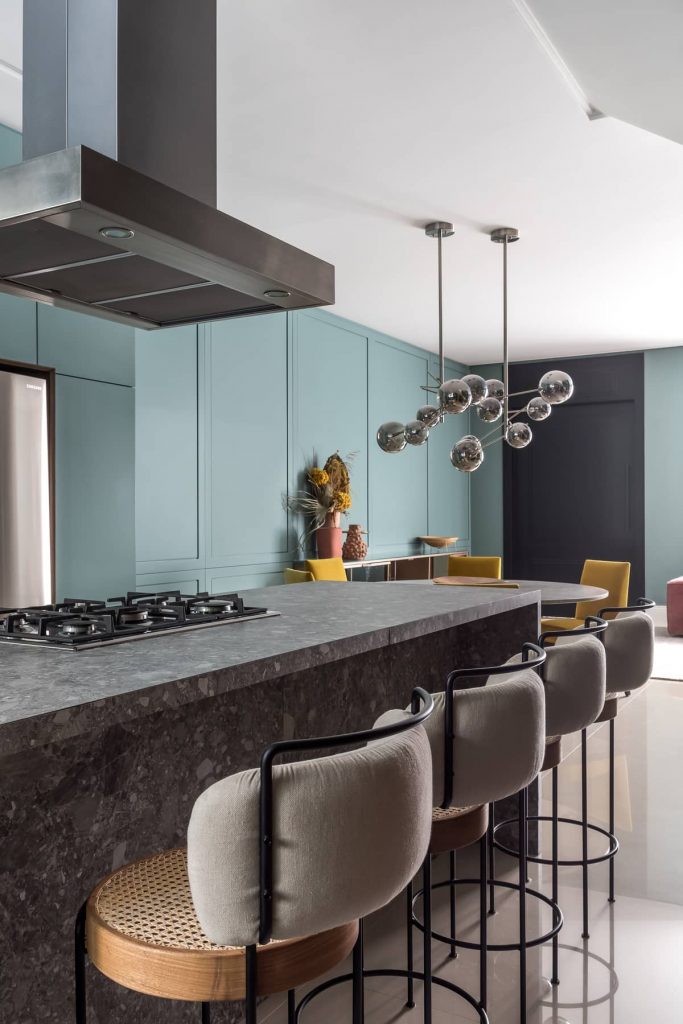 breakfast bar 683x1024 Colorful Apartment Interior by TN Architecture