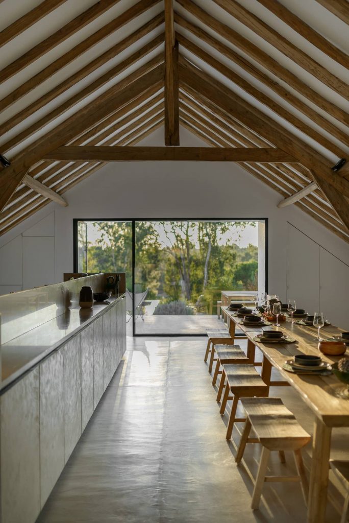 interior of an old barn renovation 684x1024 Enter Arquitectura Converts an Old Warehouse Into a Family Home