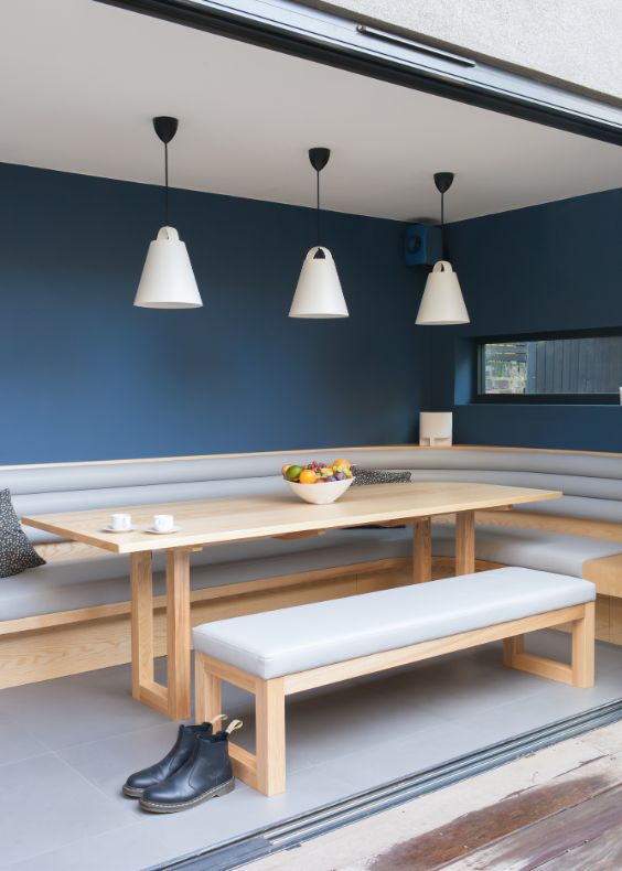 dining area from the garden Alloway Road Transformation by George & James Architects