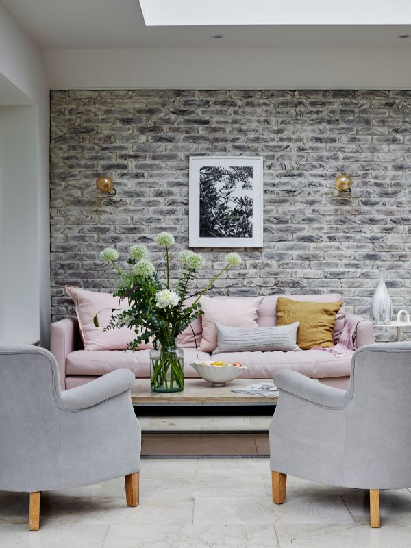 a pair of armchairs and sofa Renovation of a Stunning 1930s Detached Home by Yoko Kloeden Design