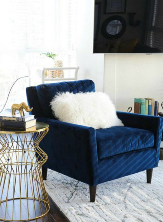 blue accent chair Interior Design Tips To Create a Modern Home