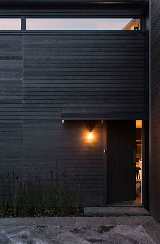 burnt wood facade lighting 8 Tips To Mix And Match Home Exterior Lights