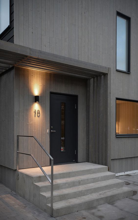 simple nordic house facade light 8 Tips To Mix And Match Home Exterior Lights