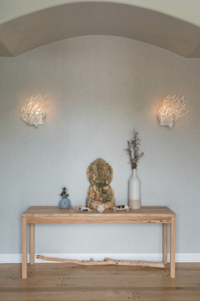 custom designed lighting element An Ocean Inspired Home for a Family to Grow Designed by Sarah Barnard