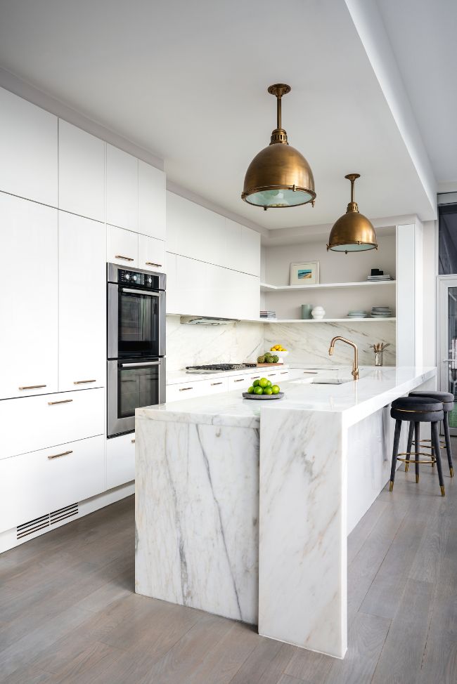 kitchen island A Modern and Stylish Apartment by PROJECT AZ