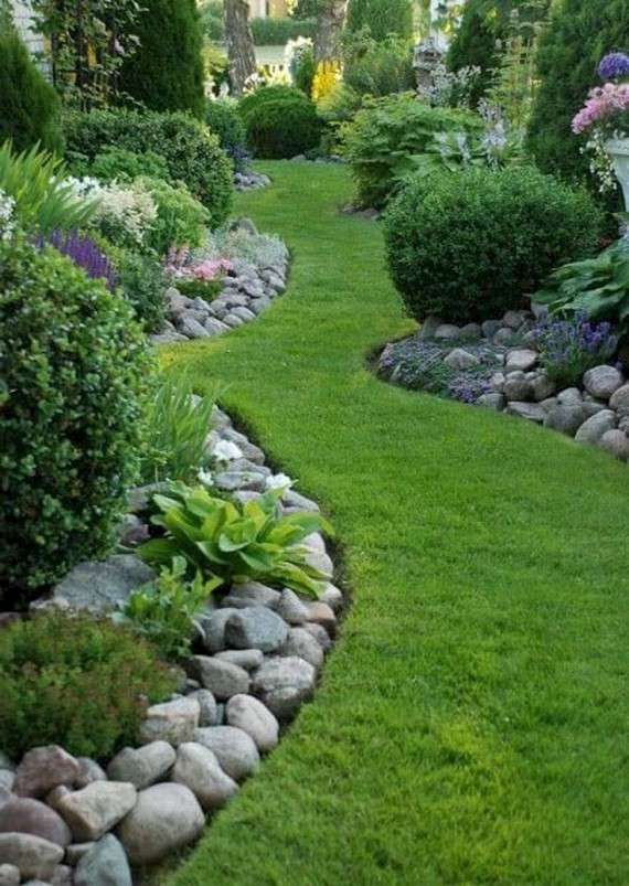 rocks as garden borders 7 Ways to Create Low Maintenance Garden Borders