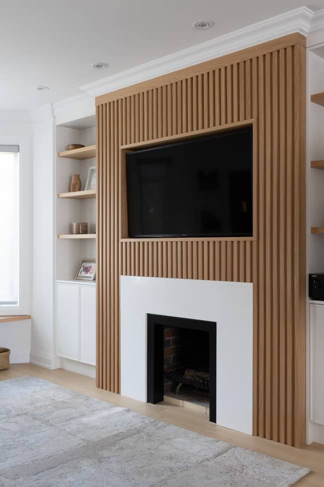 fireplace Nunnery Transformed Into a Modern Family Home by Sansa Interiors