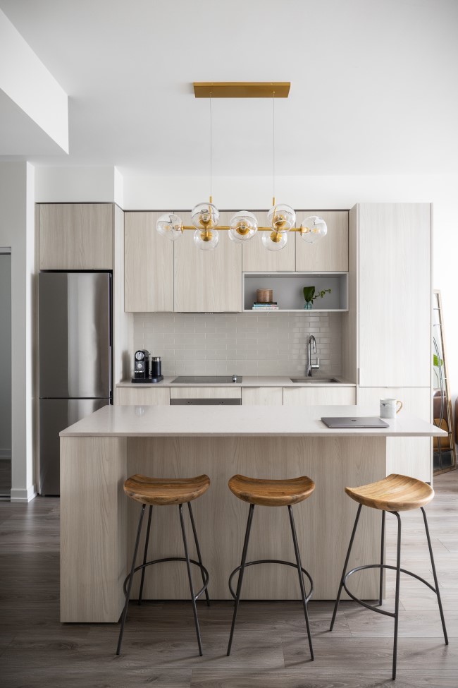 kitchen Contemporary Interior Design for City Condo by Sansa Interiors