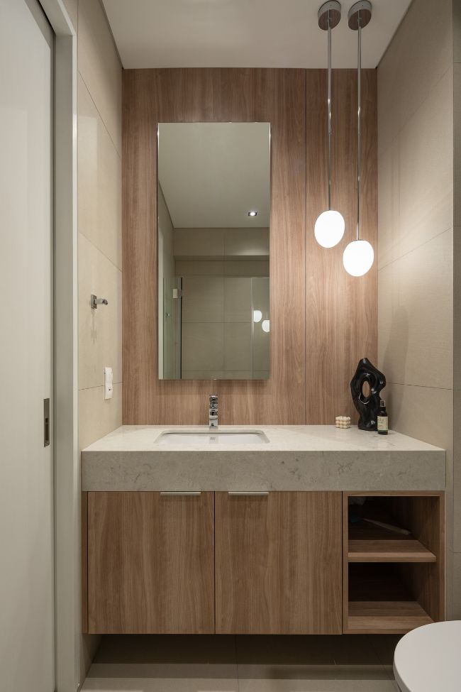 bathroom Comfortable and Cozy Interior by Pi Architects