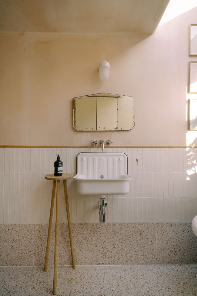 second bathroom A Subtle and Beautiful 1950s House Transformation by Atelier Ochre