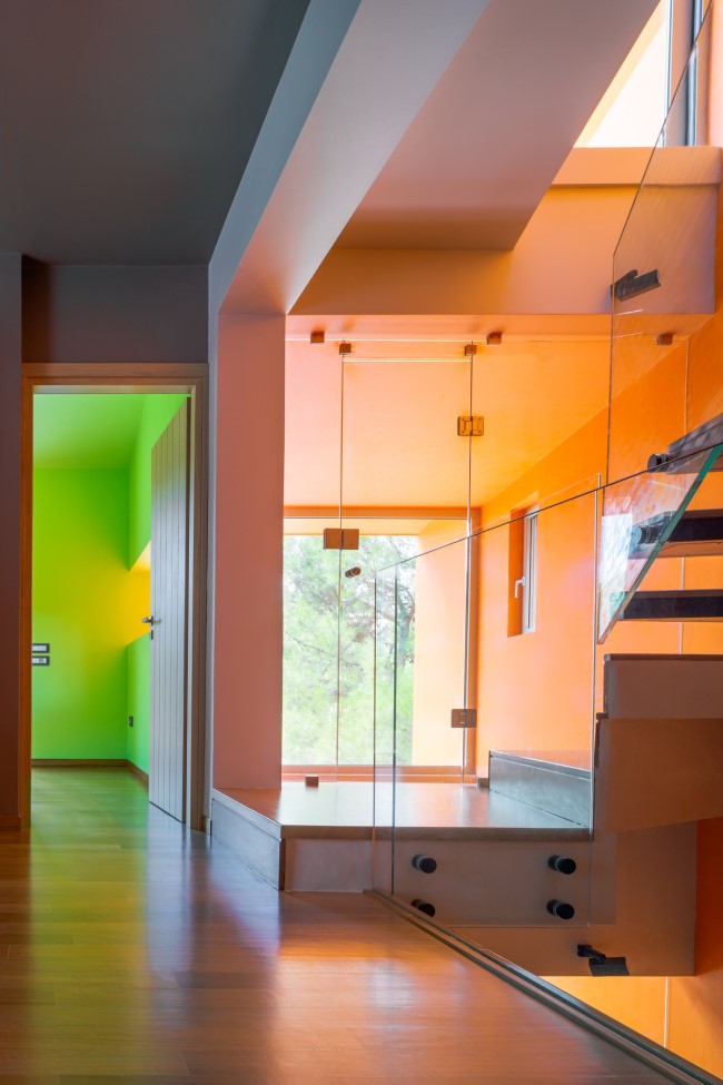 staircase 1 Architecture’s Evolution Through the Abundant Use of Bold Colors by Kipseli Architects
