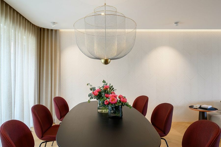 dining table Luxurious Apartment in Ljubljana by Gao Architects