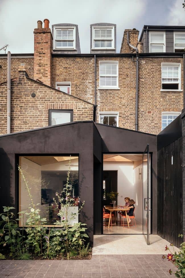 rear elevation Whittaker Parsons Added Interlocking Extensions to a Terraced Townhouse