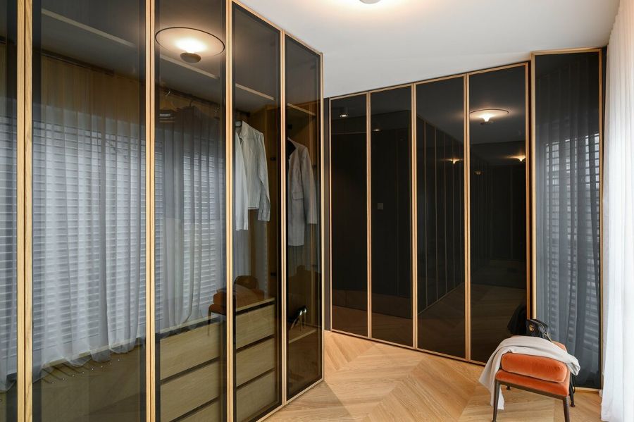 wardrobe wall Luxurious Apartment in Ljubljana by Gao Architects