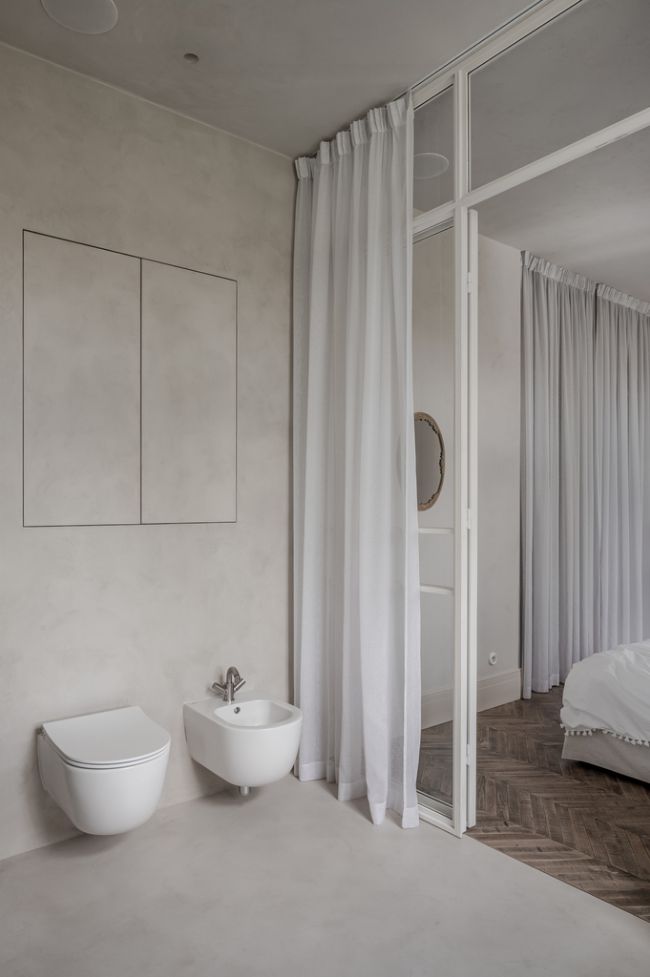 master bathroom A Renovation of a Historical Apartment in Kyiv by Rina Lovko and Daryna Shpuryk