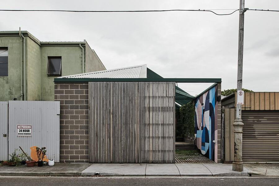 view from the street Urban Densification: A Home of Flexibility and Charm by FIGR Architecture