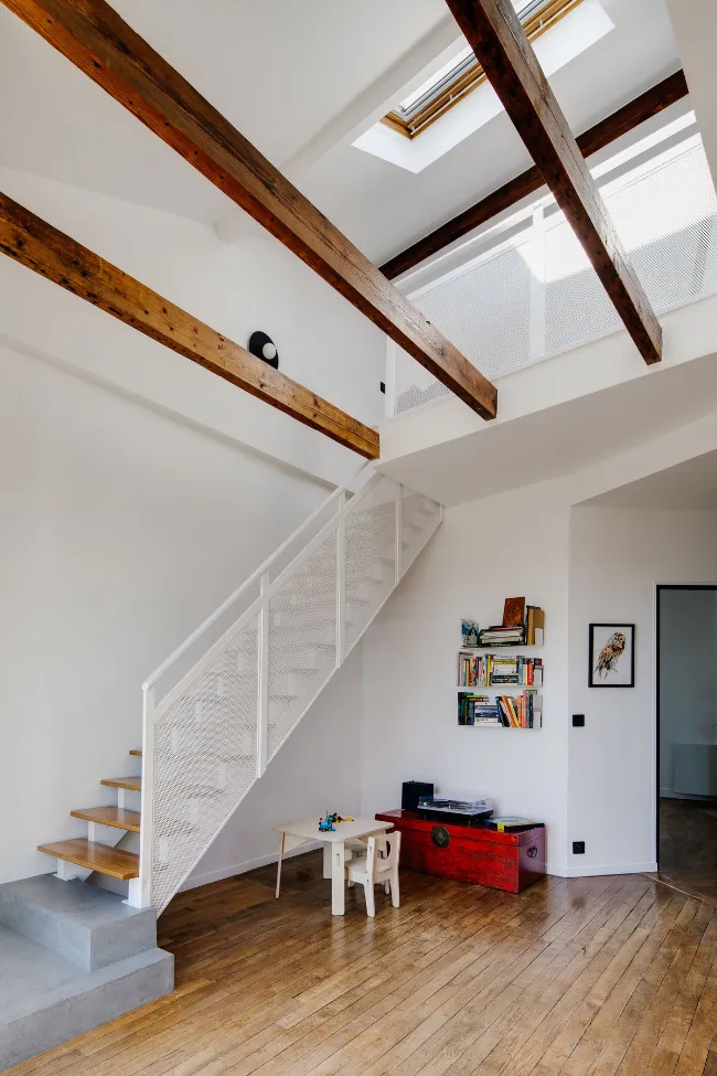 Duplex Apartment Renovation Near Paris by Atelier Varenne